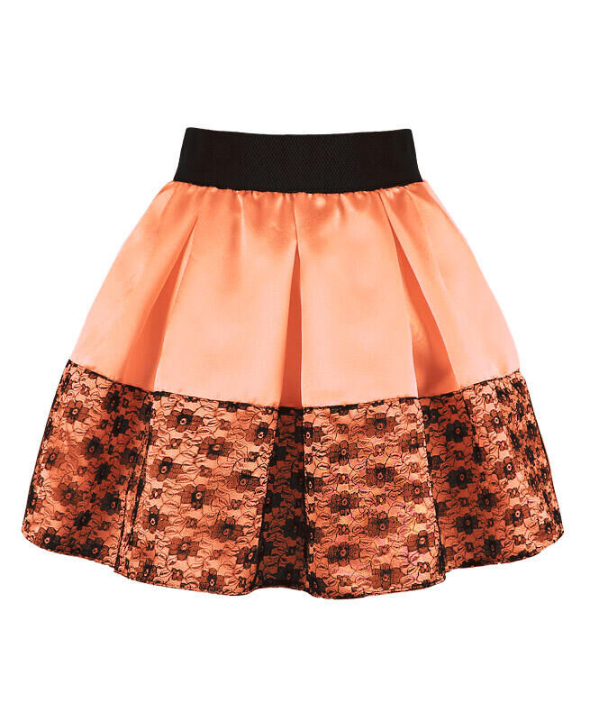 Радуга дети Персиковая юбка для девочки Цвет: оранжевый