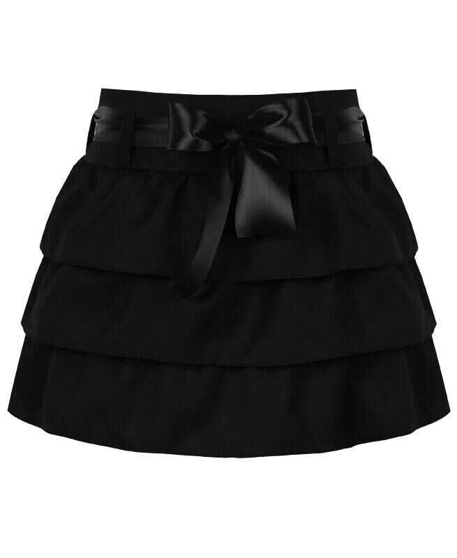 Радуга дети Черная школьная юбка для девочки Цвет: черный