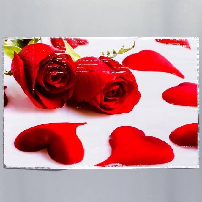 Наклейка на кафельную плитку &quot;Розы и сердца&quot; 60х90 см