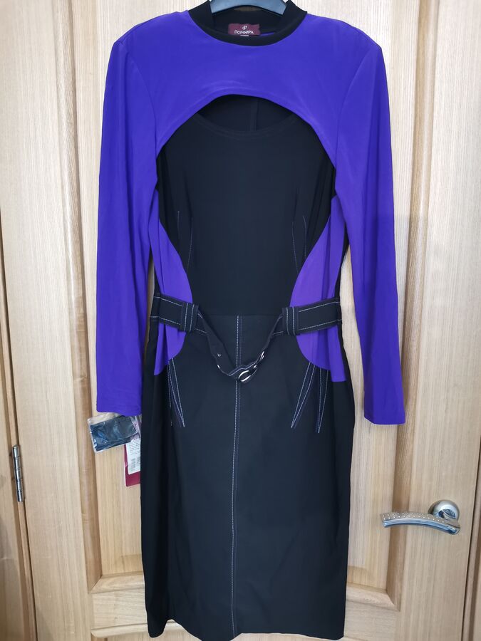 Платье черно-фиолет