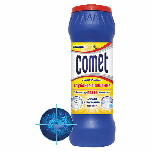 Чистящее средство дезинфицирующее 475 г, COMET (Комет) "Лимон ...