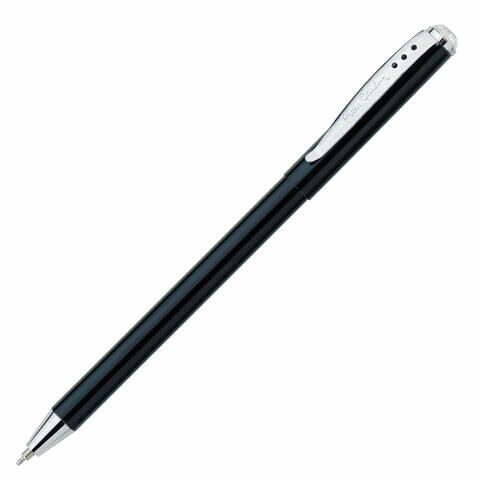 Ручка подарочная шариковая PIERRE CARDIN (Пьер Карден) &quot;Actuel&quot;, корпус черный, алюминий, хром, синяя, PC0705BP