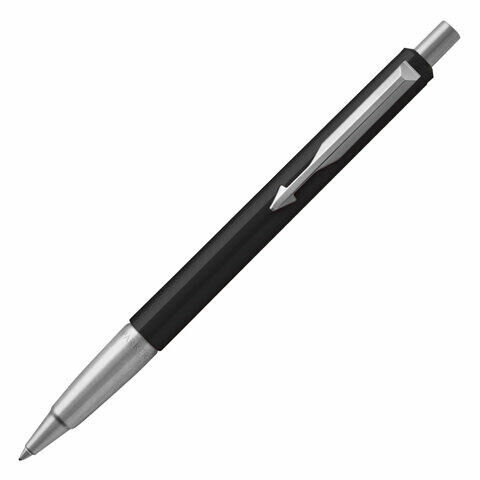 Ручка шариковая PARKER &quot;Vector Standard Black CT&quot;, корпус черный, детали из нержавеющей стали, синяя, 2025442