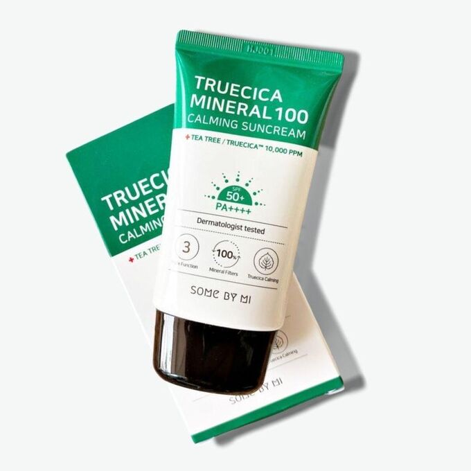 Some By Mi Truecica Mineral 100 Calming Suncream успокаивающий солнцезащитный крем для жирной кожи, 50 мл