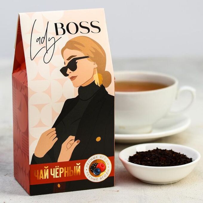 Фабрика счастья Чай чёрный Lady Boss, со вкусом лесные ягоды, 50 г