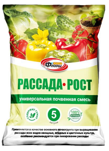 Эко Сад / Золото Флоры Рассада-рост 5л (1/7) | Грунты. Удобрения и ...