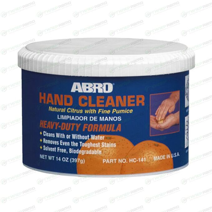 Очиститель для рук ABRO Hand Cleaner, с абразивом, банка 397г, арт. HC-141