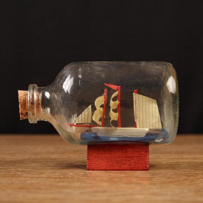 СИМА-ЛЕНД Корабль сувенирный &quot;Александра&quot;, в бутылке, горизонт. 7,5*4*5см