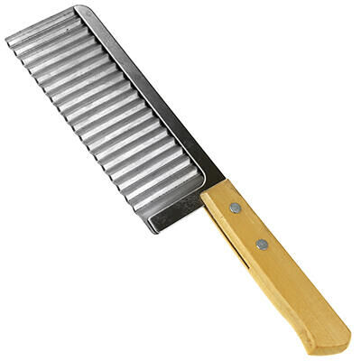 Нож 155мм &quot;Зигзаг&quot; деревянная ручка, для нарезки картофеля-ф