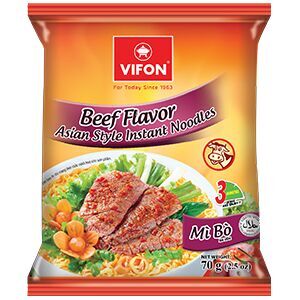 Лапша   пшеничная  Vifon  острая со вкусом говядины 70 гр в м/п