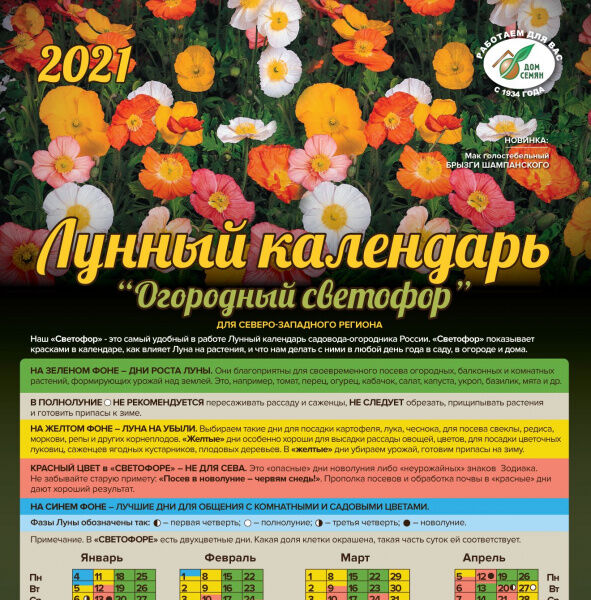 Лунный календарь огородный светофор на 2025 pdf