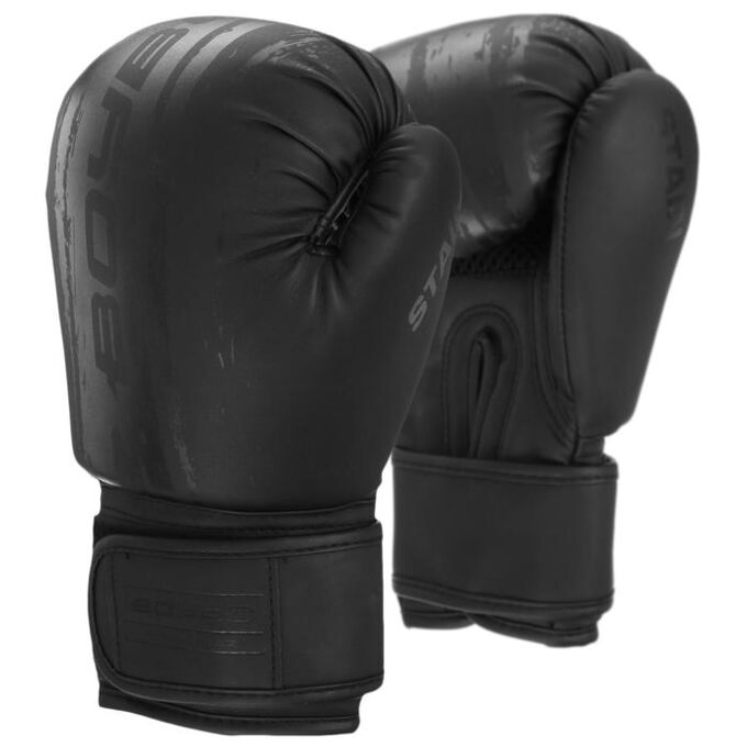 СИМА-ЛЕНД Перчатки боксёрские BoyBo Stain, флекс, цвет чёрный, 12 унций