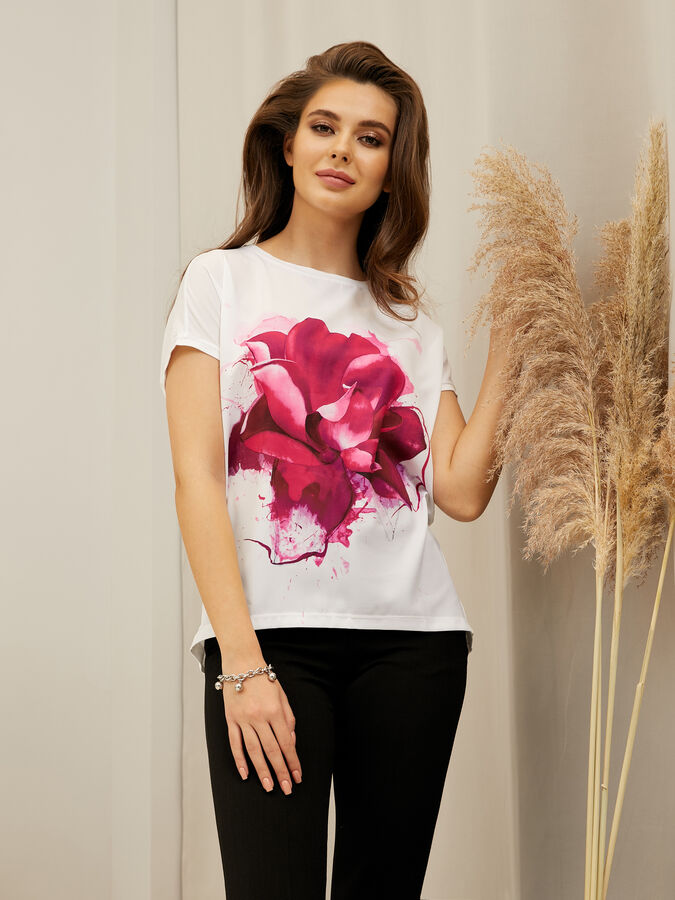 Туника жен Floral Shadow белый