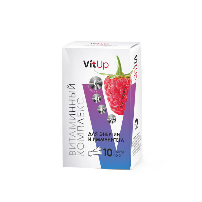 Мёд и конфитюр Витаминный комплекс для энергии и иммунитета Vit Up Малина 10 стиков по 5 гр.