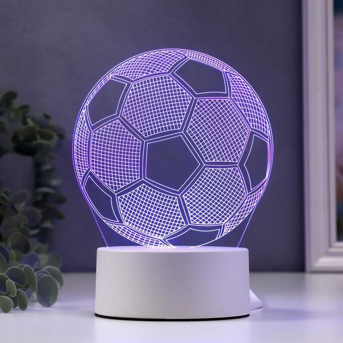 RISALUX Светильник &quot;Футбольный мяч&quot; LED RGB от сети 9,5x12,5x16 см
