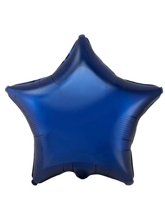 Фольга шар Звезда 32&quot;/ 80 см металлик темно синий 1шт Испания Flexmetal