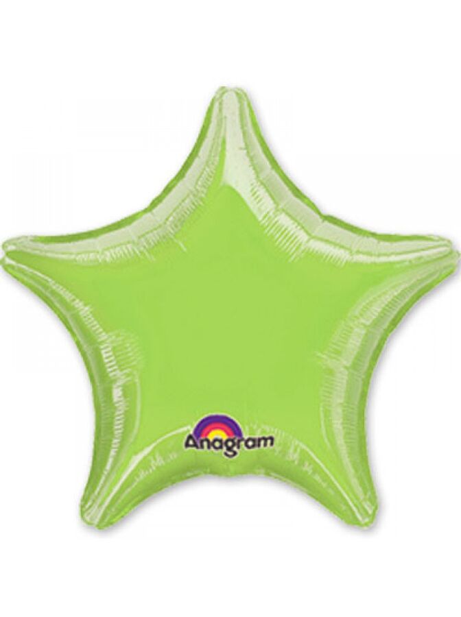 Фольга шар Звезда 19&quot;/47 см металлик Lime Green Anagram