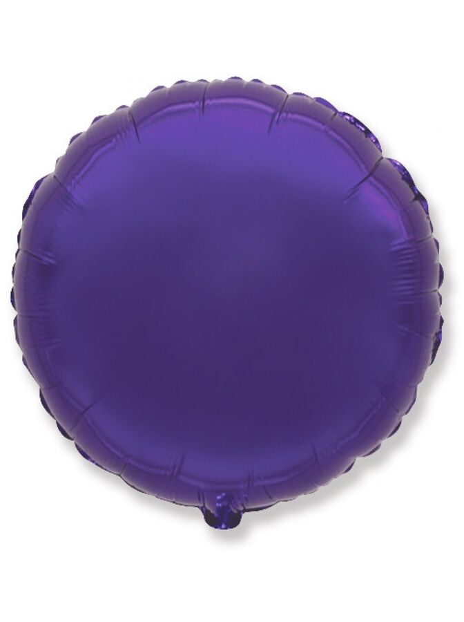 Фольга шар Круг 9&quot;/23 см металлик фиолетовый 1шт Испания Flexmetal