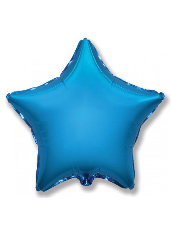 Фольга шар Звезда 4&quot;/ 10 см металлик синий 1 шт Испания Flexmetal