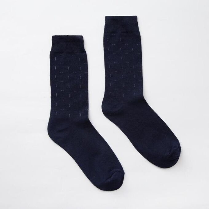 Носки мужские Collorista «Пиксели», цвет синий, размер 40-46 (27-31 см)