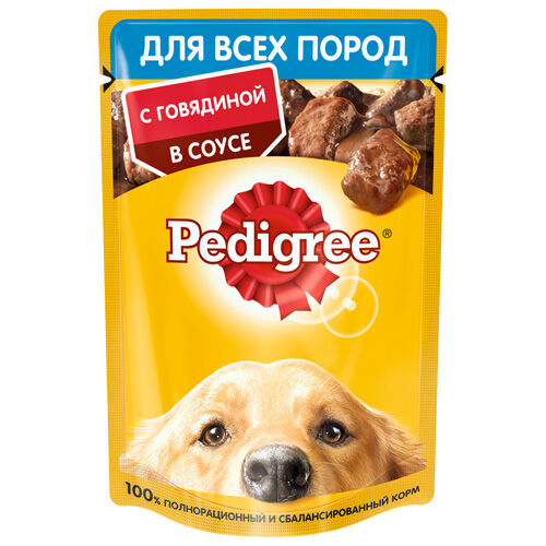 Pedigree пауч 85гр д/соб Говядина/Соус (1/28)