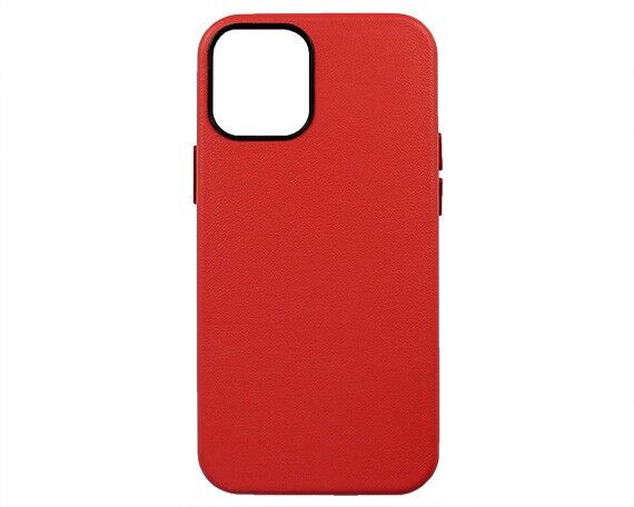 Чехол iPhone 12 Mini Leather Case без лого, красный