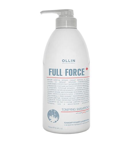 Тонизирующий шампунь против выпадения волос Full Force OLLIN 750 мл