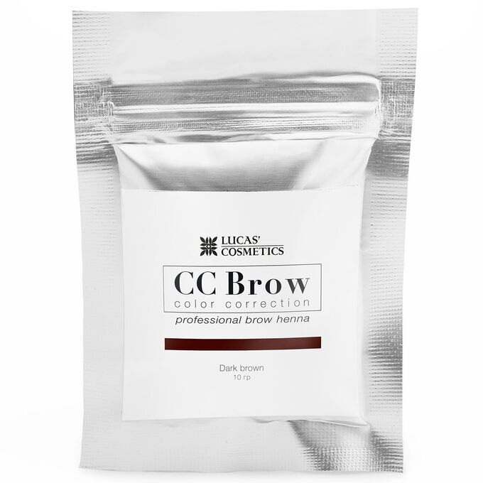 Хна для бровей тёмно-коричневая CC BROW Dark brown LUCAS в саше 10 гр