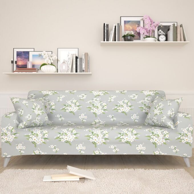 Чехол для дивана Нарисованные цветочки 21