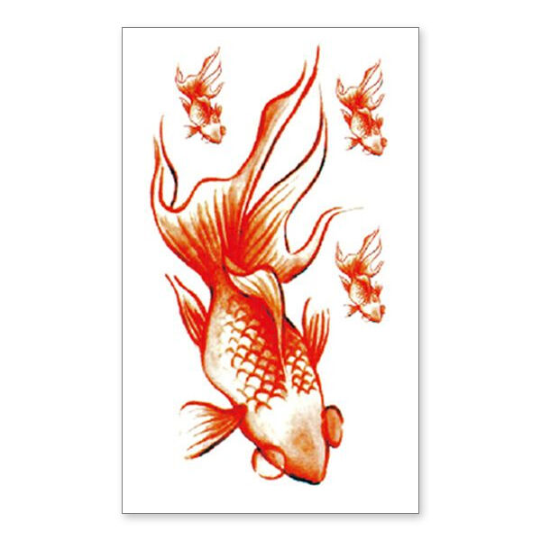 TTSY-A134 Временная татуировка Золотая рыбка, 60х105мм