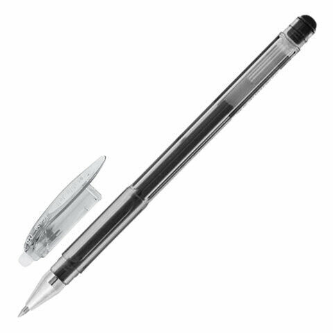 Ручка стираемая гелевая CROWN &quot;Erasable Jell&quot;, ЧЕРНАЯ, узел 0,5 мм, линия письма 0,34 мм, EG028