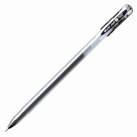 Ручка гелевая CROWN &quot;Multi Jell&quot;, ЧЕРНАЯ, узел 0,4 мм, линия письма 0,2 мм, MTJ-500
