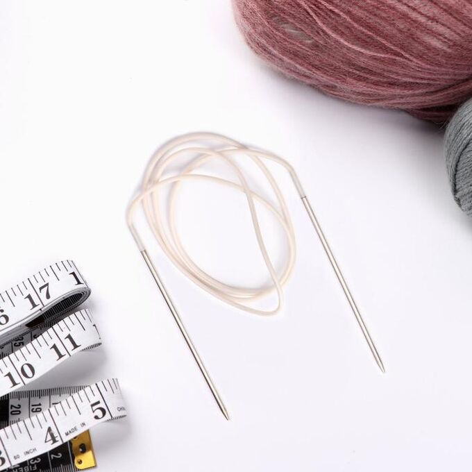 АРТИ Спицы для вязания, круговые, с пластиковой леской, d = 2,8 мм, 100 см