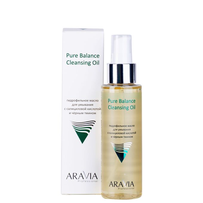 ARAVIA Professional Гидрофильное масло для умывания с салициловой кислотой и чёрным тмином Pure Balance Cleansing Oil, ARAVIA Professional