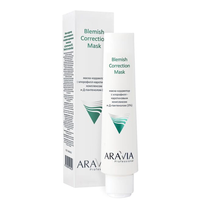 ARAVIA Professional Маска-корректор против несовершенств с хлорофилл-каротиновым комплексом и Д-пантенолом (3%) Blemish Correction Mask, ARAVIA Professional. Аравия