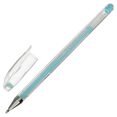 Ручка гелевая CROWN &quot;Hi-Jell Pastel&quot;, ГОЛУБАЯ ПАСТЕЛЬ, узел 0,8 мм, линия письма 0,5 мм, HJR-500P