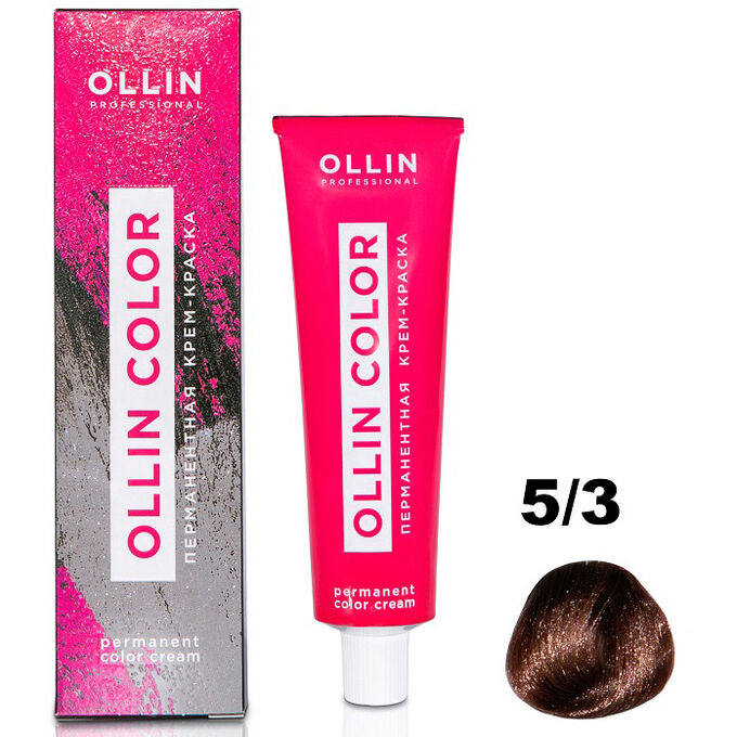 Перманентная крем-краска для волос  COLOR 5/3 OLLIN 100 мл