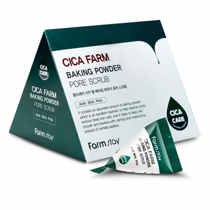 Cica Farm Baking Powder Pore Scrub Содовый скраб для лица с центеллой