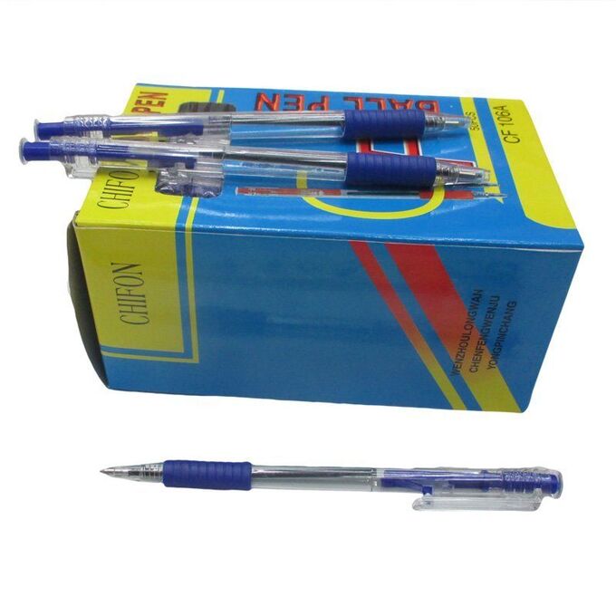 Ручка шариковая автоматическая &quot;CHIFON&quot;, синяя CF106A, 106A