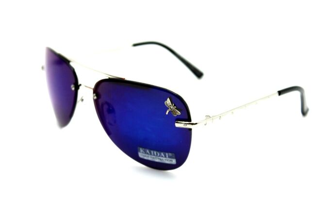 Солнцезащитные очки KAIDAI - 15004 метал сиреневый