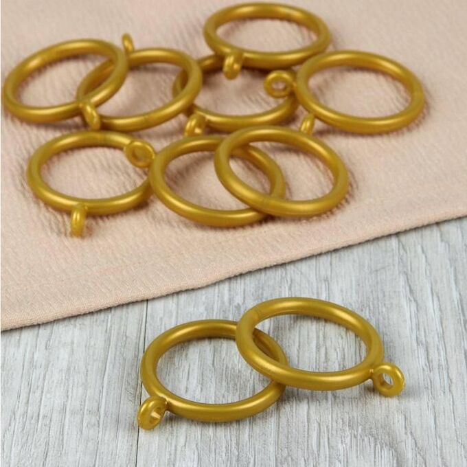 Кольцо для карниза, d = 30/39 мм, 10 шт, цвет золотой