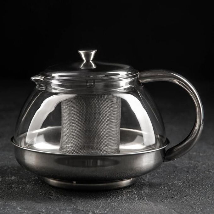 СИМА-ЛЕНД Чайник заварочный «Металлик», с металлическим ситом, 1 л