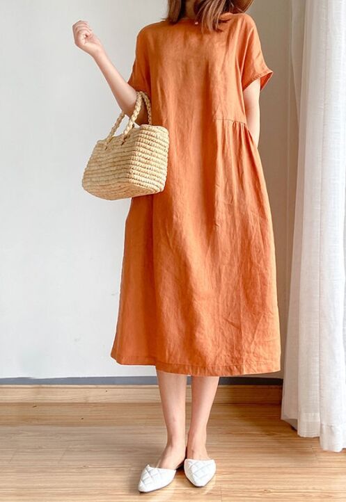 Базовое платье оранжевое