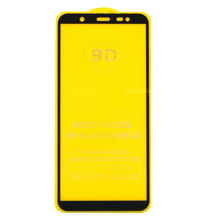 Защитное стекло Samsung J8 2018 (черный) 9D тех.упаковка