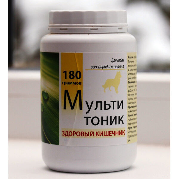 Барс Мультитоник здоровый кишечник для собак 180г