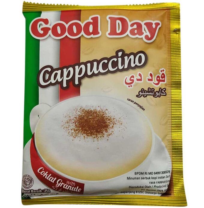 My good coffee. Кофе good Day Cappuccino. Кофе 3 в 1 Гуд Дэй. Гуд Дэй капучино 20. Капучино в пакетиках " good Day" 25г.1х12х20шт.