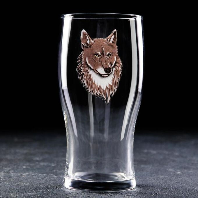 Бокал для пива Доляна «Волк», 570 мл