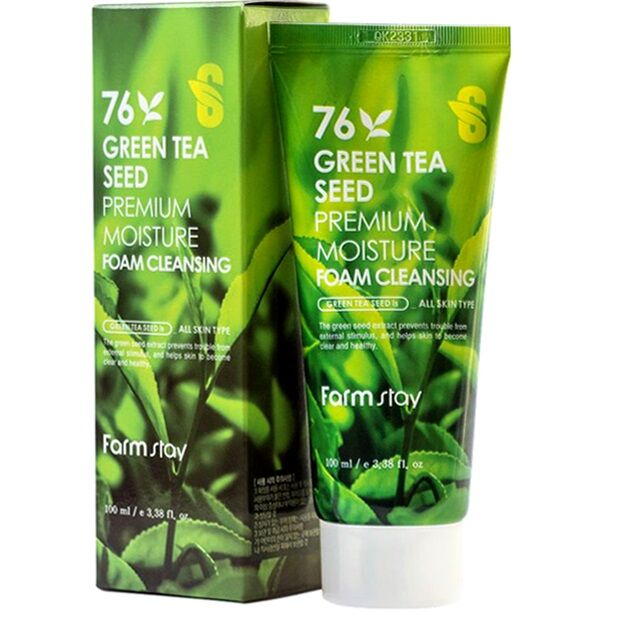 Farm Stay КR/ FarmStay Пенка д/умывания 76 Green Tea Seed Premium Moisture (Семена Зеленого чая), 100мл