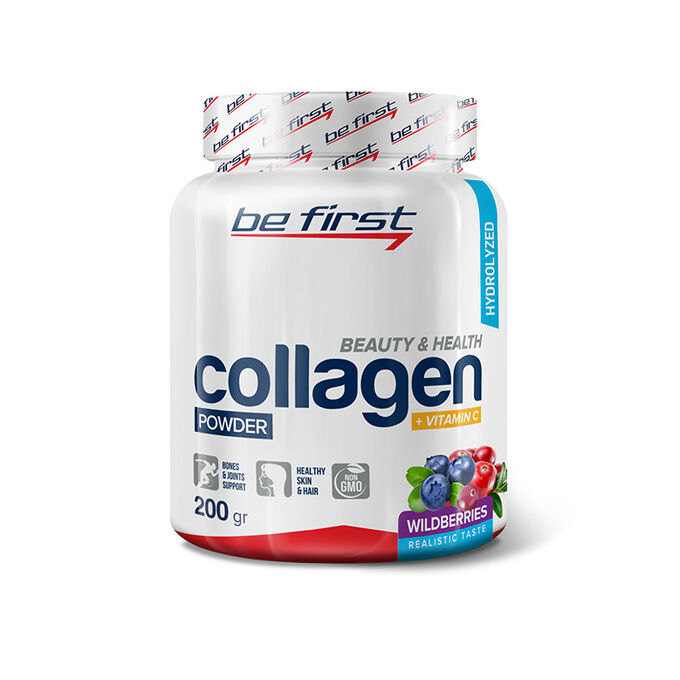 Коллаген+ Витамин С для кожи, связок и суставов Collagen + vitamin C wildberries Be First 200 гр.