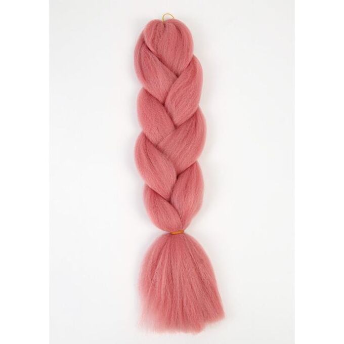 Queen fair ZUMBA Канекалон однотонный, гофрированный, 60 см, 100 гр, цвет пудровый розовый(#AY17)